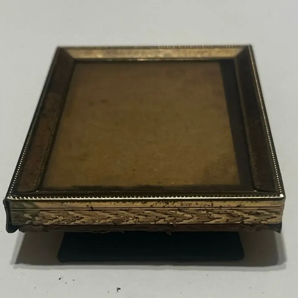 Vintage Small Brass 4” Frame – Tabletop or Wall Display/ Grandmacore